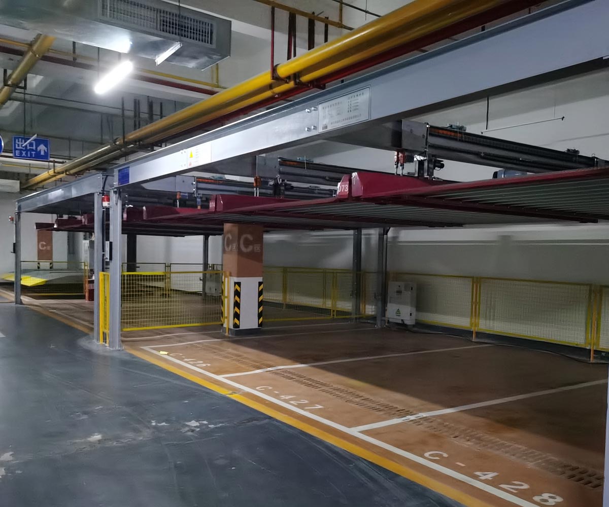 畢節市地下室二層簡易升降類立體車庫停車設備