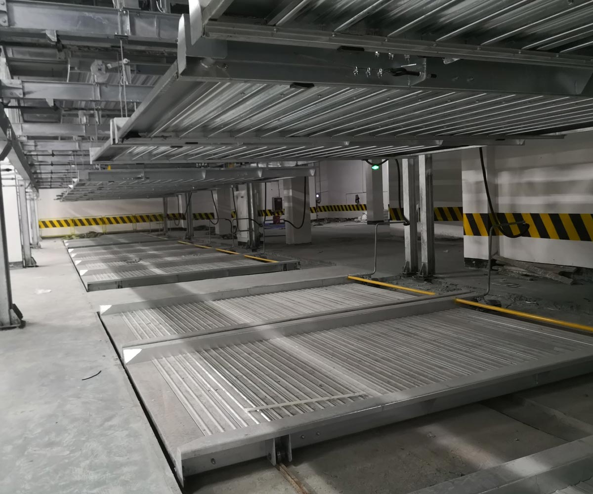 貴陽市負一正二地坑PSH3D1三層升降橫移機械式停車設備